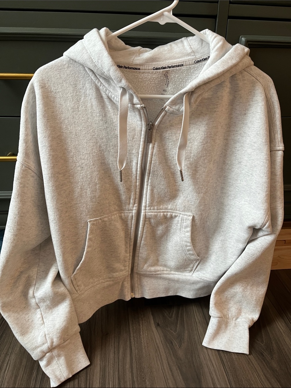 Calvin Klein Performance Soft Chunky Gray Zip Hoodie 🥰 Sz Medium